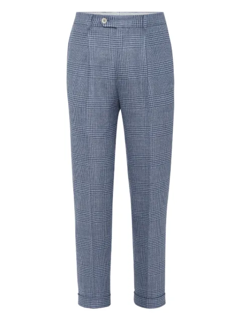Brunello Cucinelli بنطال بطبعة كاروهات مكسورة