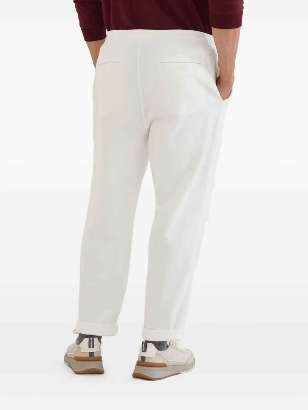 Brunello Cucinelli French badstof broek Wit