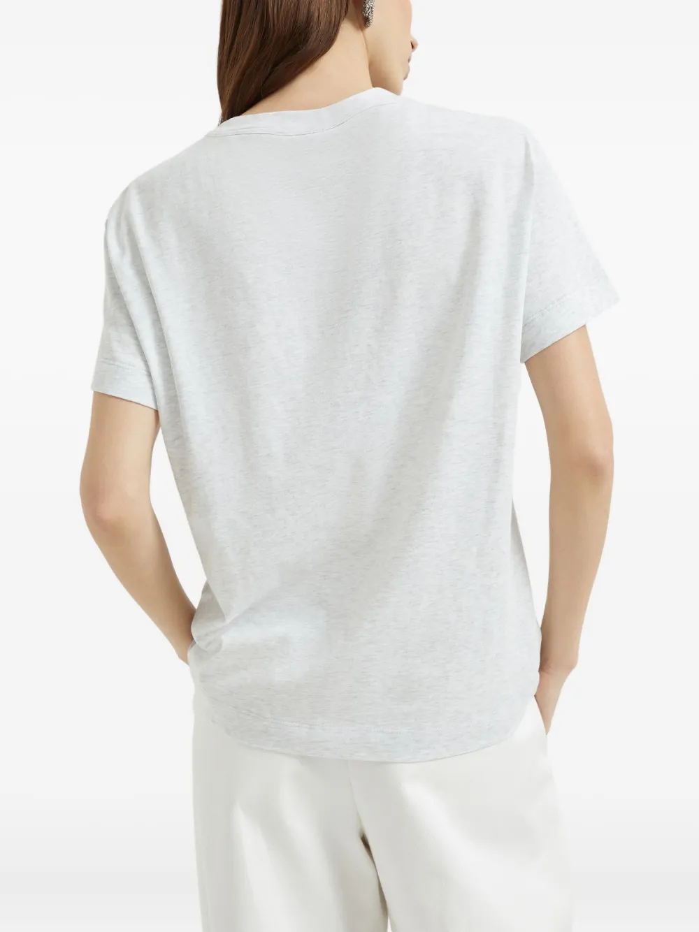 Brunello Cucinelli Gestreept T-shirt Wit