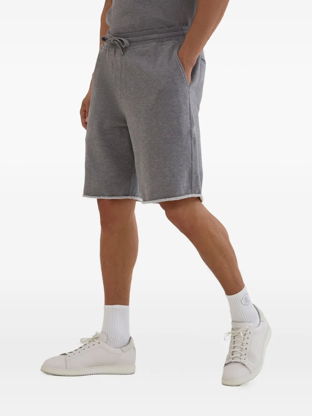 Brunello Cucinelli Katoenen trainingsshorts Grijs