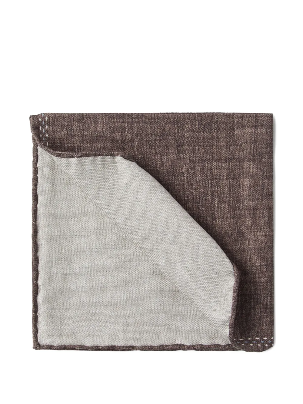 Brunello Cucinelli silk pocket square | Brown | Image 1