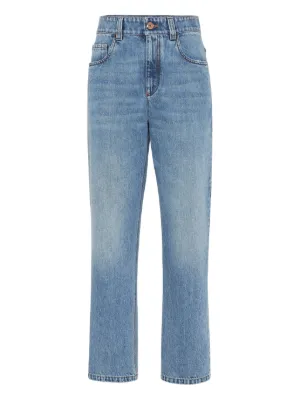 デニム・ジーパン BRUNELLO CUCINELLI Woman Jeans Blue MH192P5565 C8982 Brunello Cucinelli Denim Jeans - Blue - Women | MH192P5565C8982