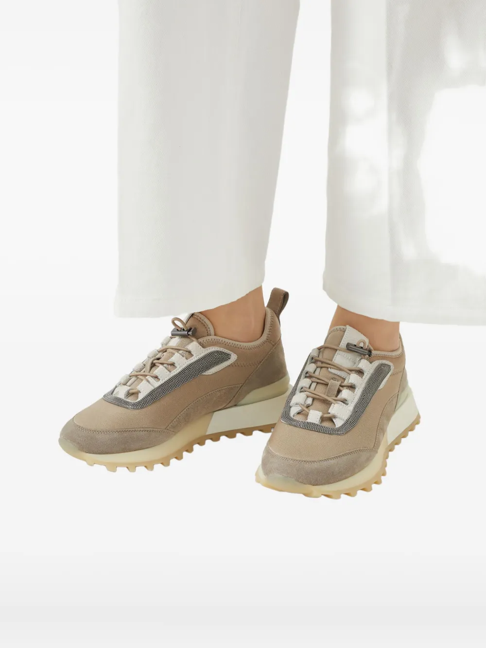 Brunello Cucinelli suede sneakers Neutrals