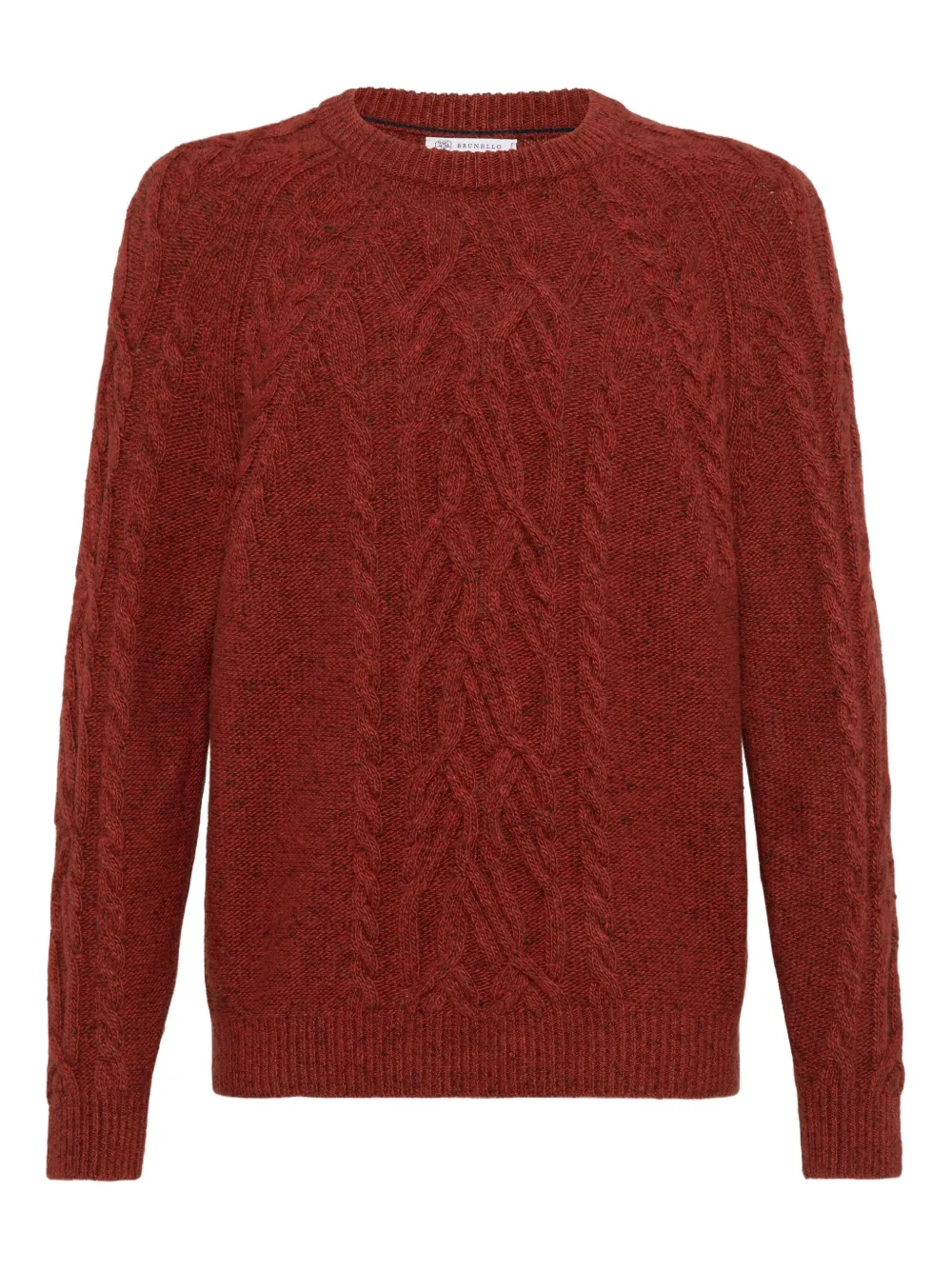 Brunello Cucinelli pull en maille torsadée | orange | Image 1