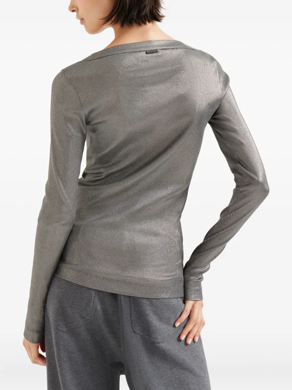 Brunello Cucinelli v-neck T-shirt Grijs