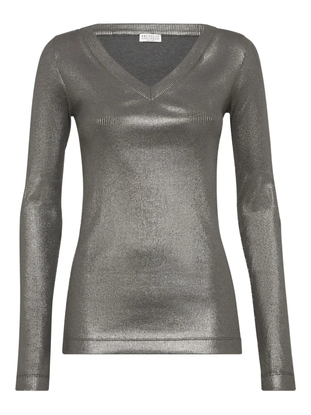 Brunello Cucinelli v-neck T-shirt Grijs