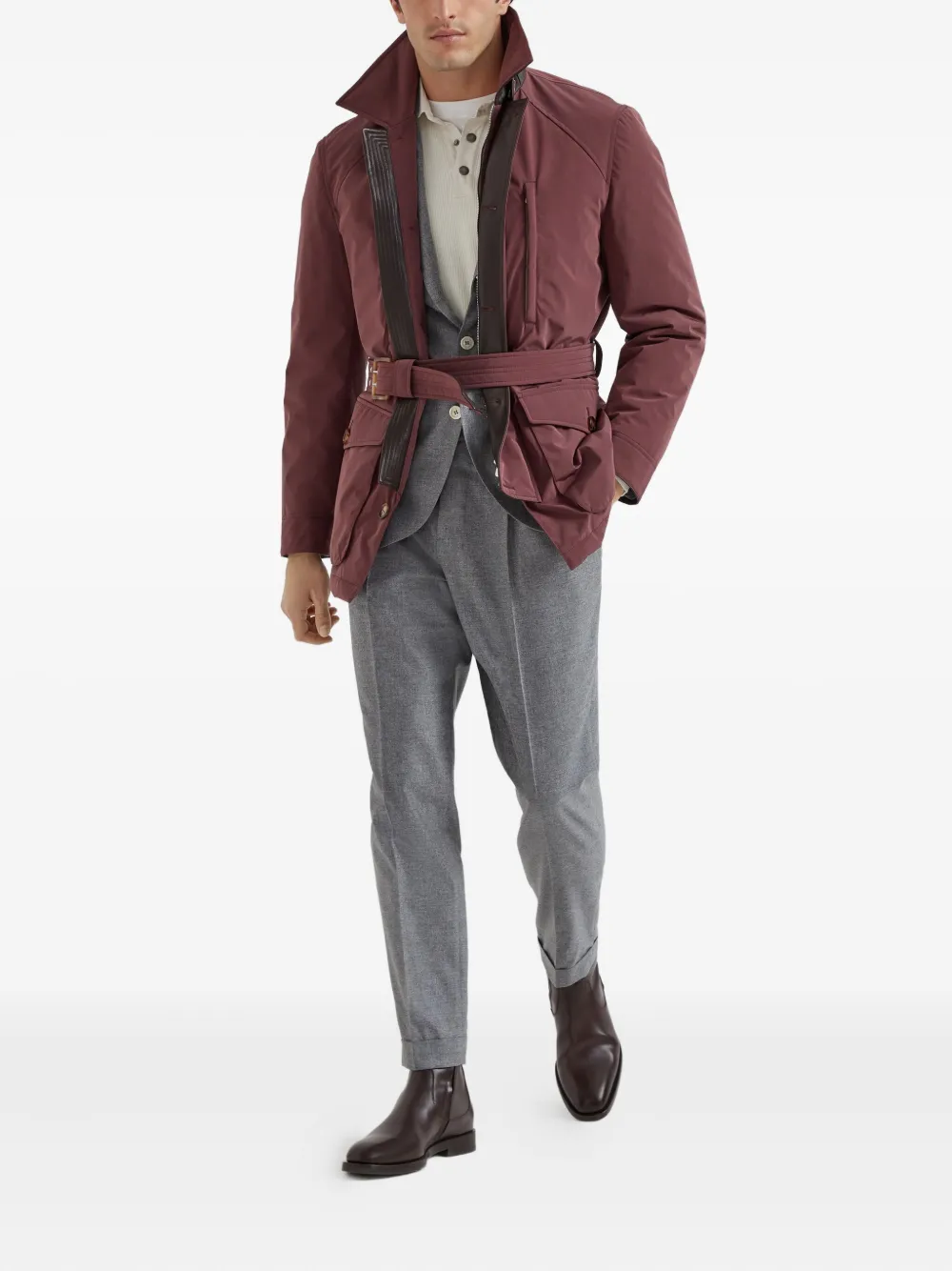 Brunello Cucinelli Kasjmier poloshirt - Wit