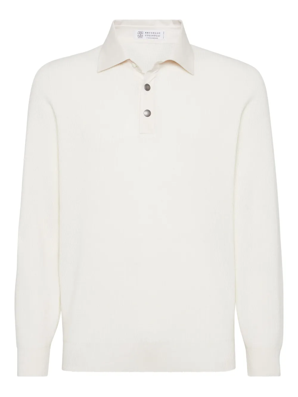 Brunello Cucinelli Kasjmier poloshirt Wit
