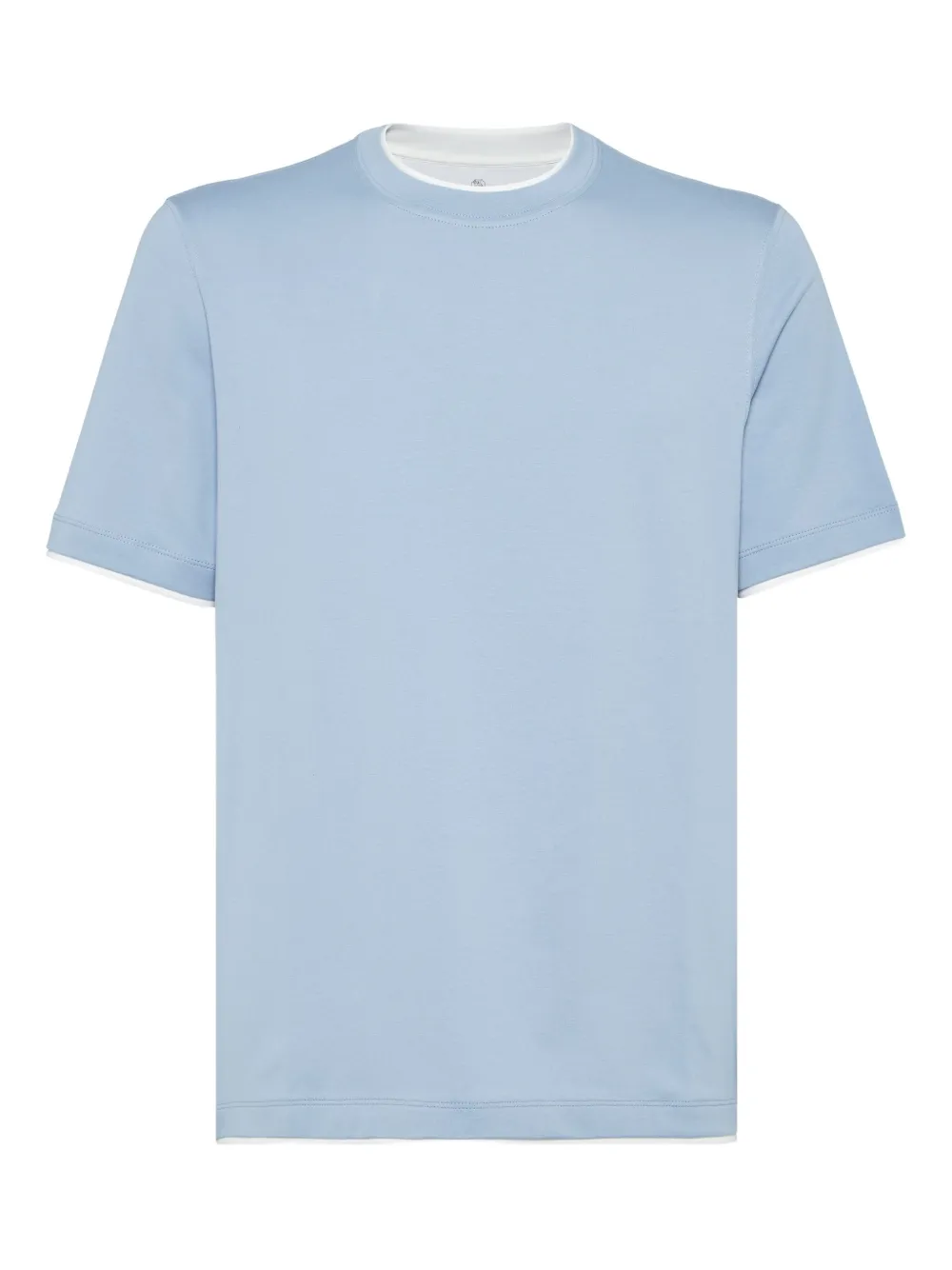 Brunello Cucinelli Camiseta com acabamento contrastante | Azul | Image 1