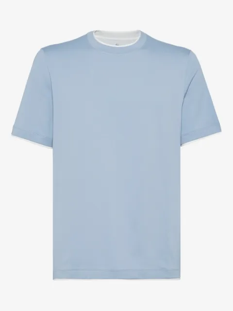 Brunello Cucinelli contrasting-trim T-shirt