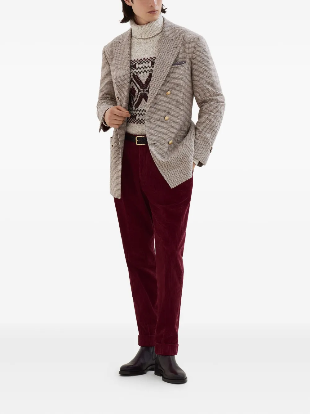 Brunello Cucinelli pull en jacquard à col roulé | Pulls | Image 2