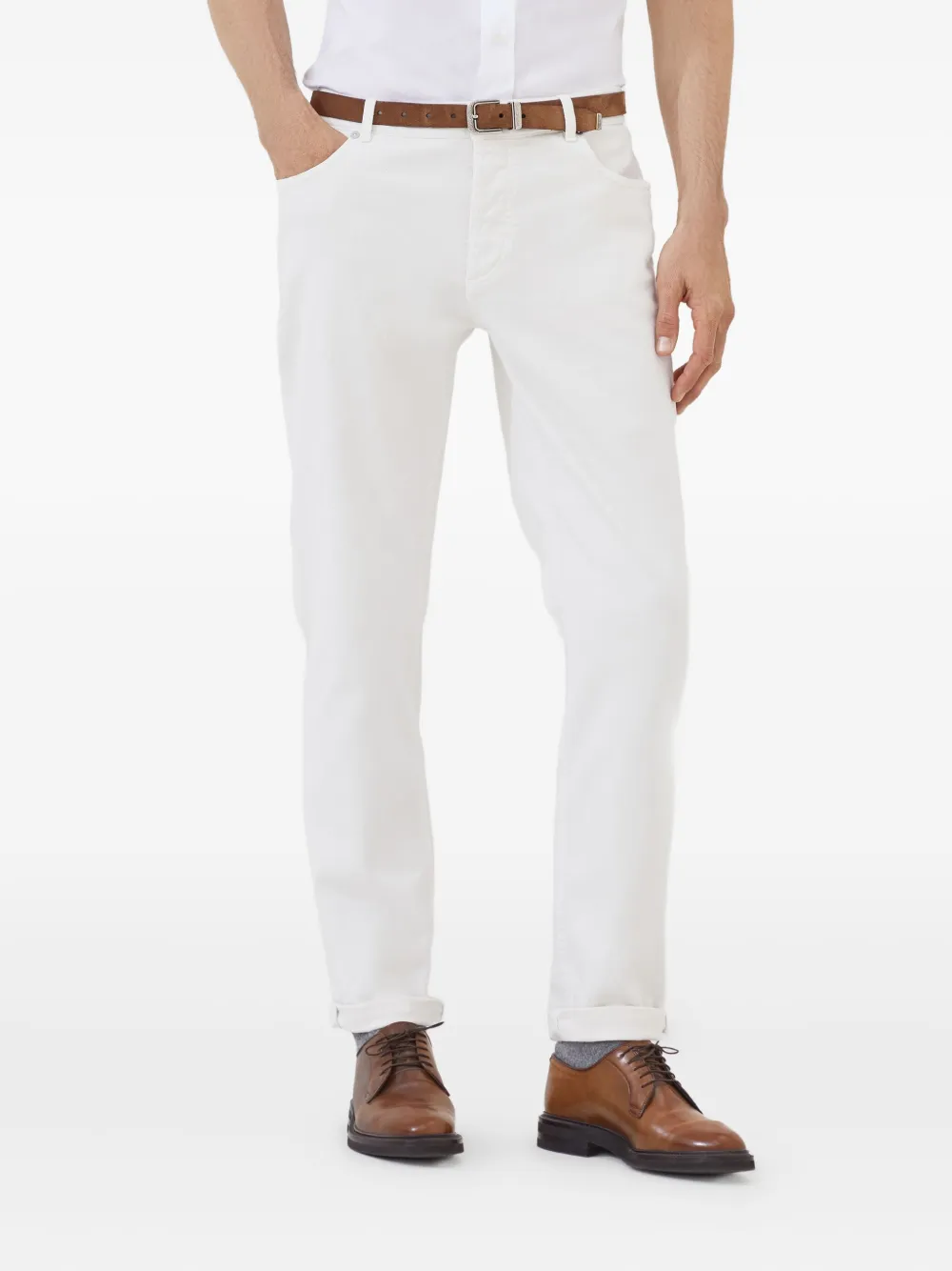Brunello Cucinelli logo-patch jeans | Regular & Straight-Leg Jeans | Image 2
