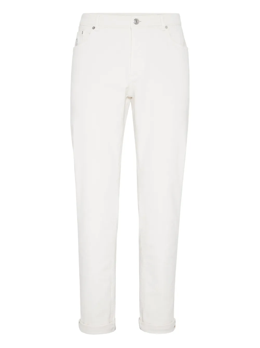 Brunello Cucinelli logo-patch jeans | White | Image 1