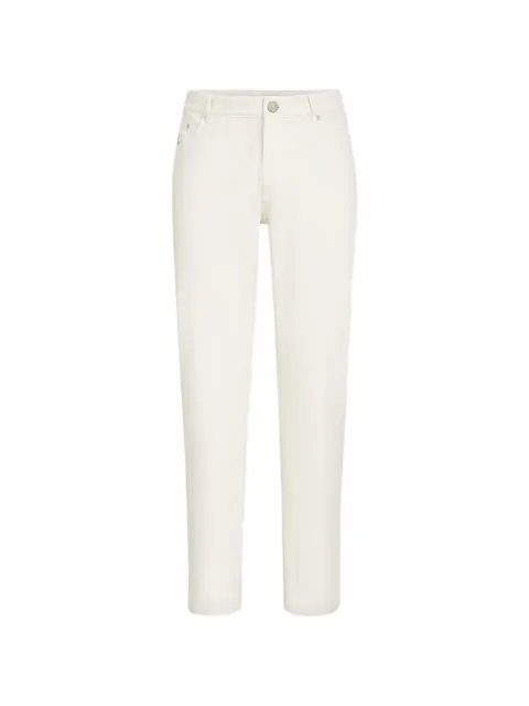 Brunello Cucinelli garment-dyed traditional fit five-pocket trousers in comfort cotton lightweight denim