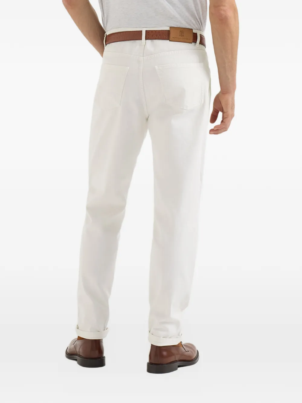 Brunello Cucinelli Jeans met logopatch Wit