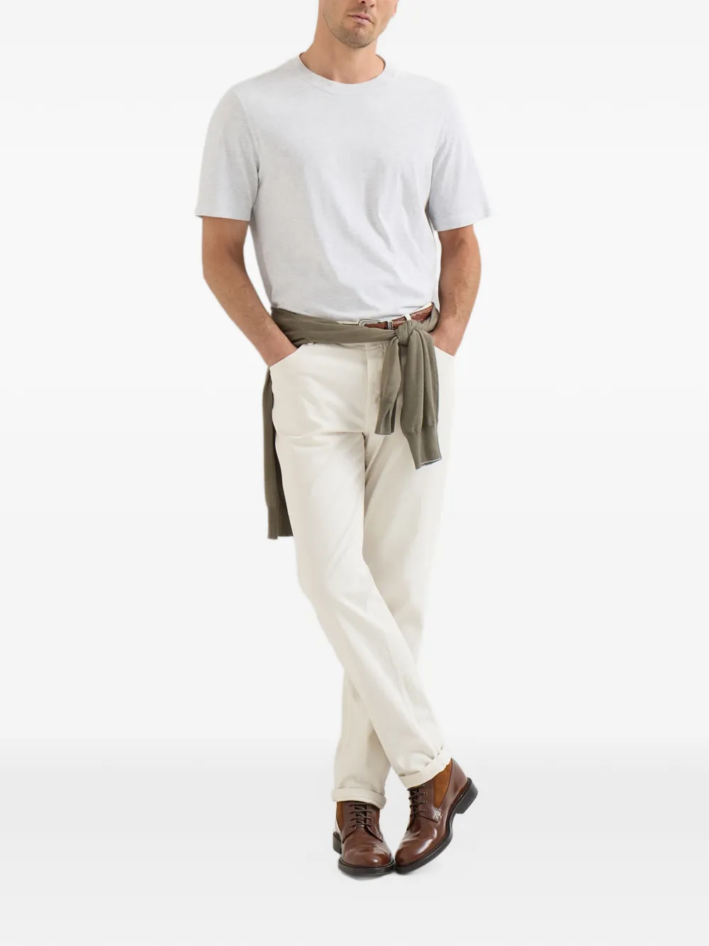 Brunello Cucinelli Jeans met logopatch Wit