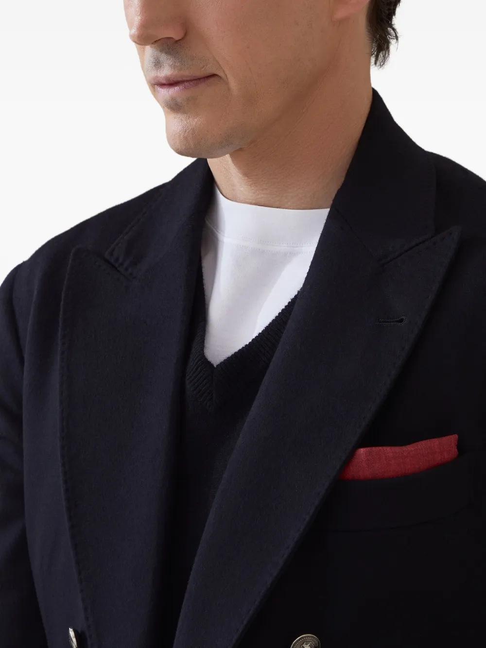 Brunello Cucinelli Zijden pochet Rood