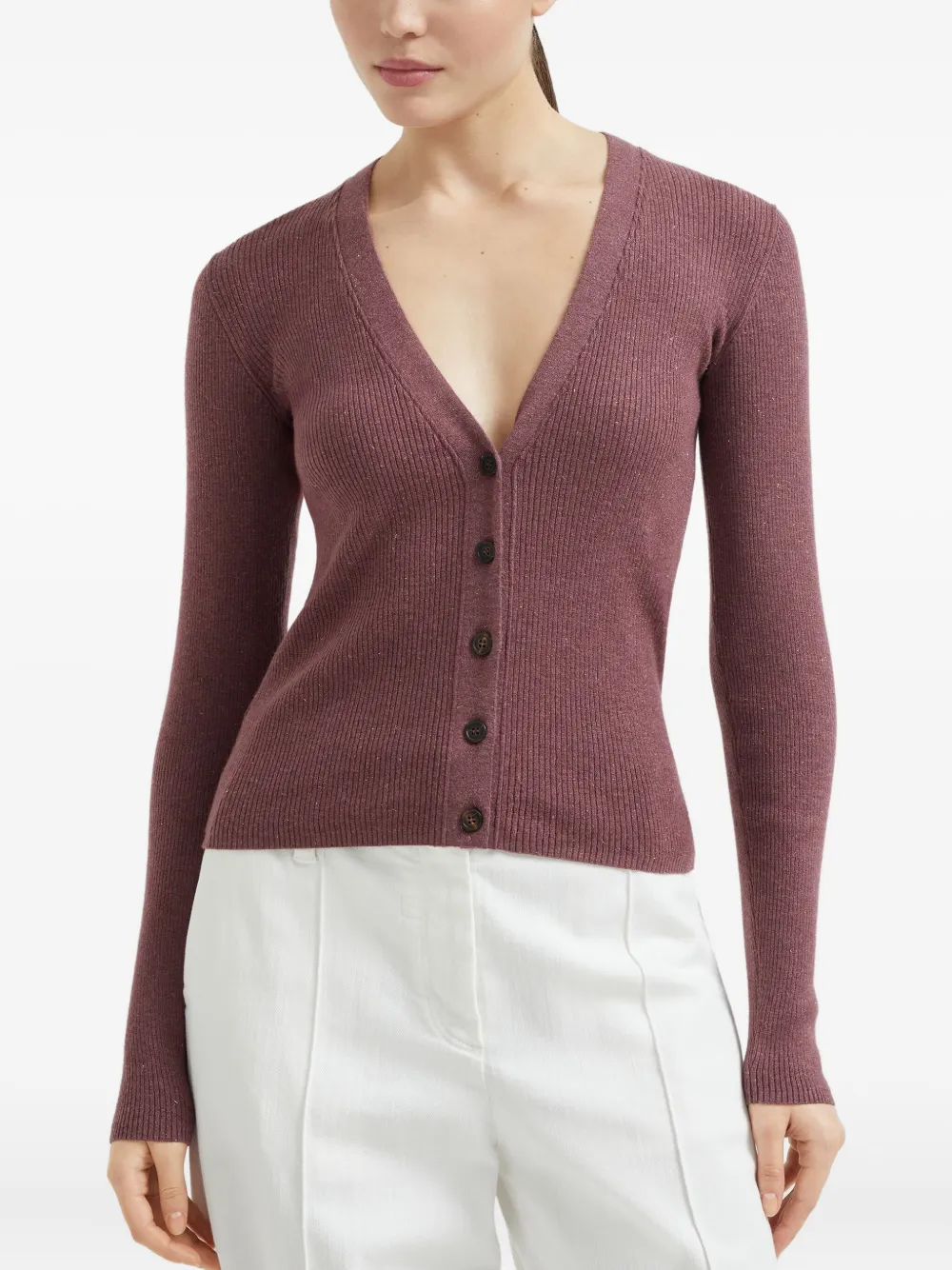 Brunello Cucinelli Vest met V-hals Rood
