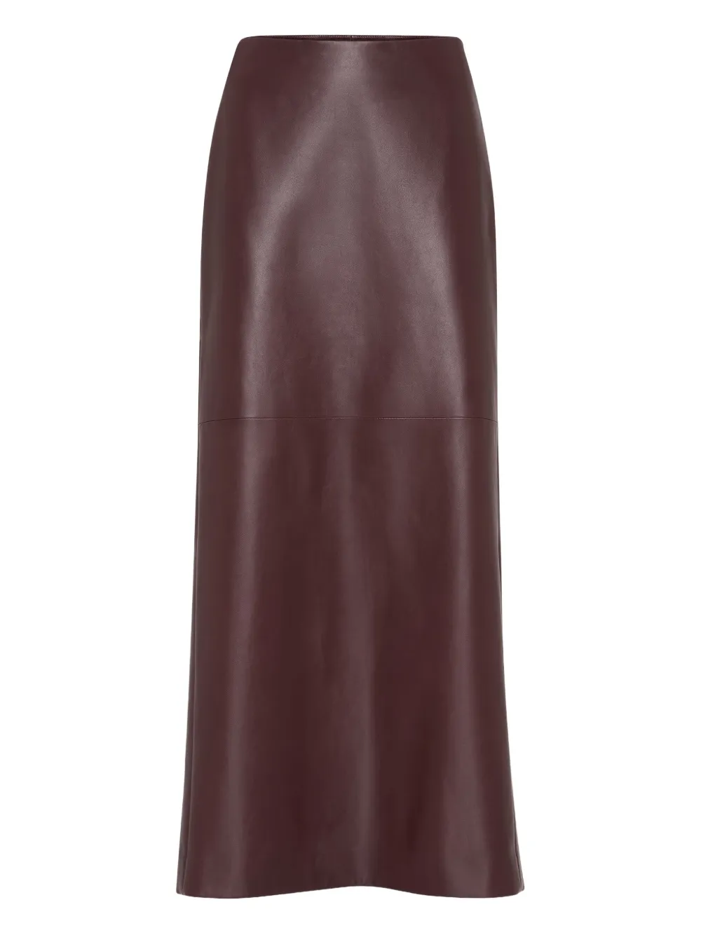Brunello Cucinelli Leren maxi-rok Rood