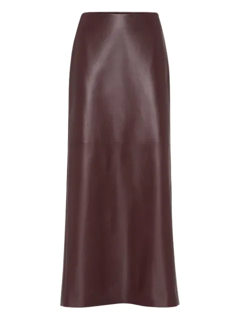 Brunello Cucinelli leather maxi skirt
