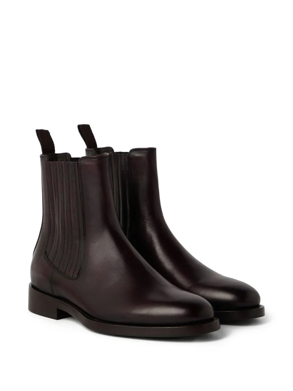 Brunello Cucinelli leather Chelsea boots Brown