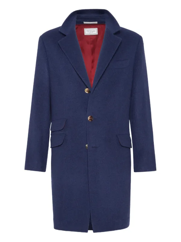 Brunello Cucinelli カシミアコート Brunello Cucinelli カシミア コート | ブルー | FARFETCH JP