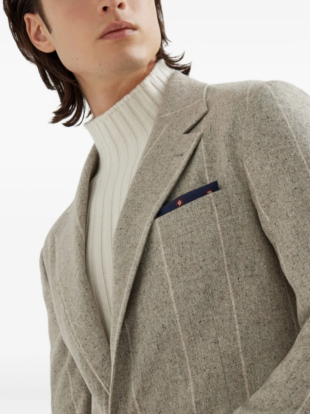 Brunello Cucinelli Zijden pochet Blauw