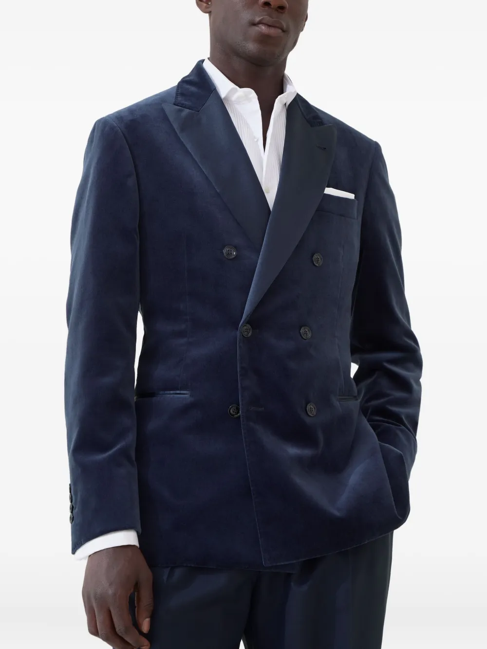 Brunello Cucinelli Smoking blazer Blauw