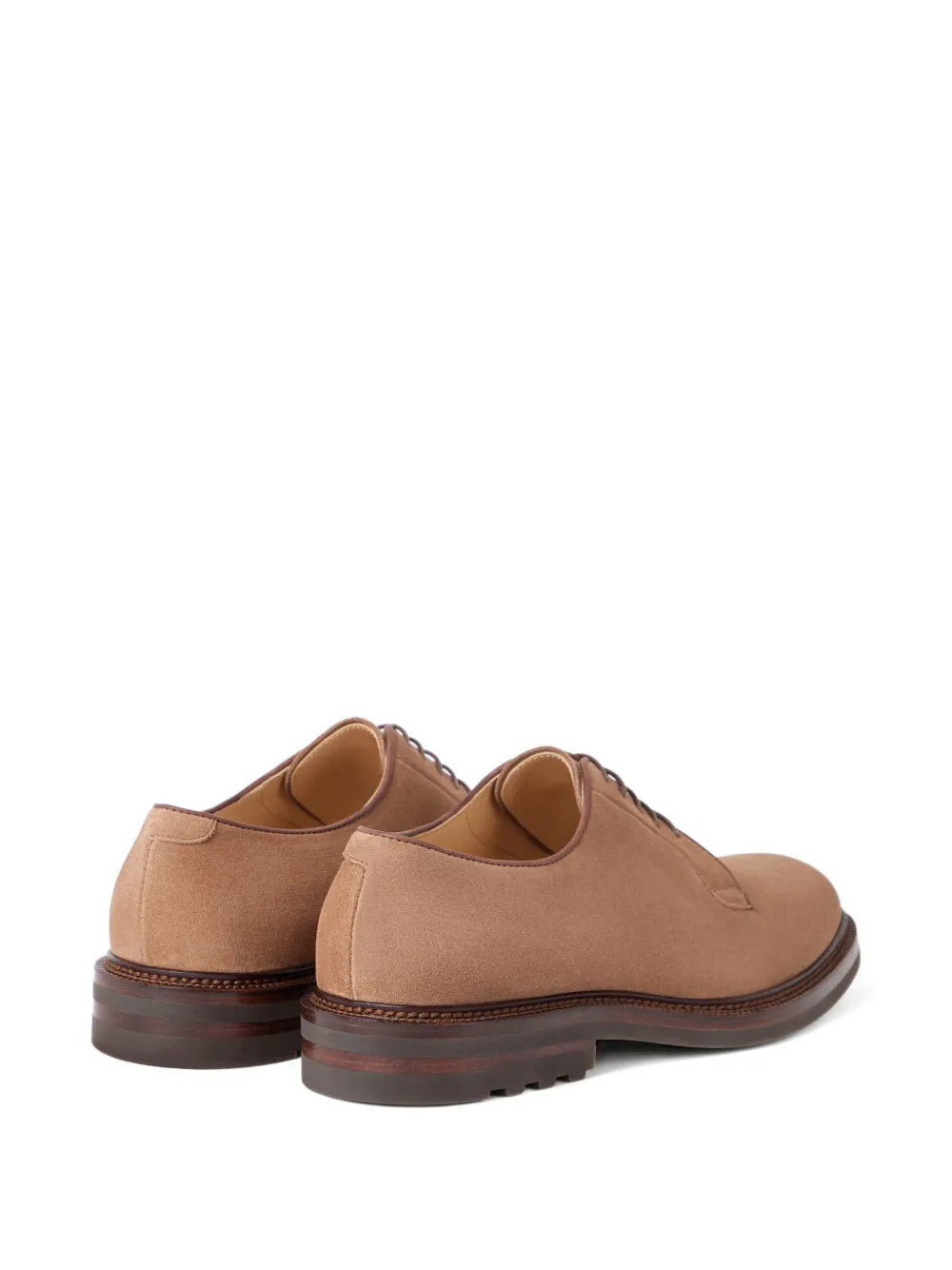 Brunello Cucinelli suede lace-up shoes Neutrals