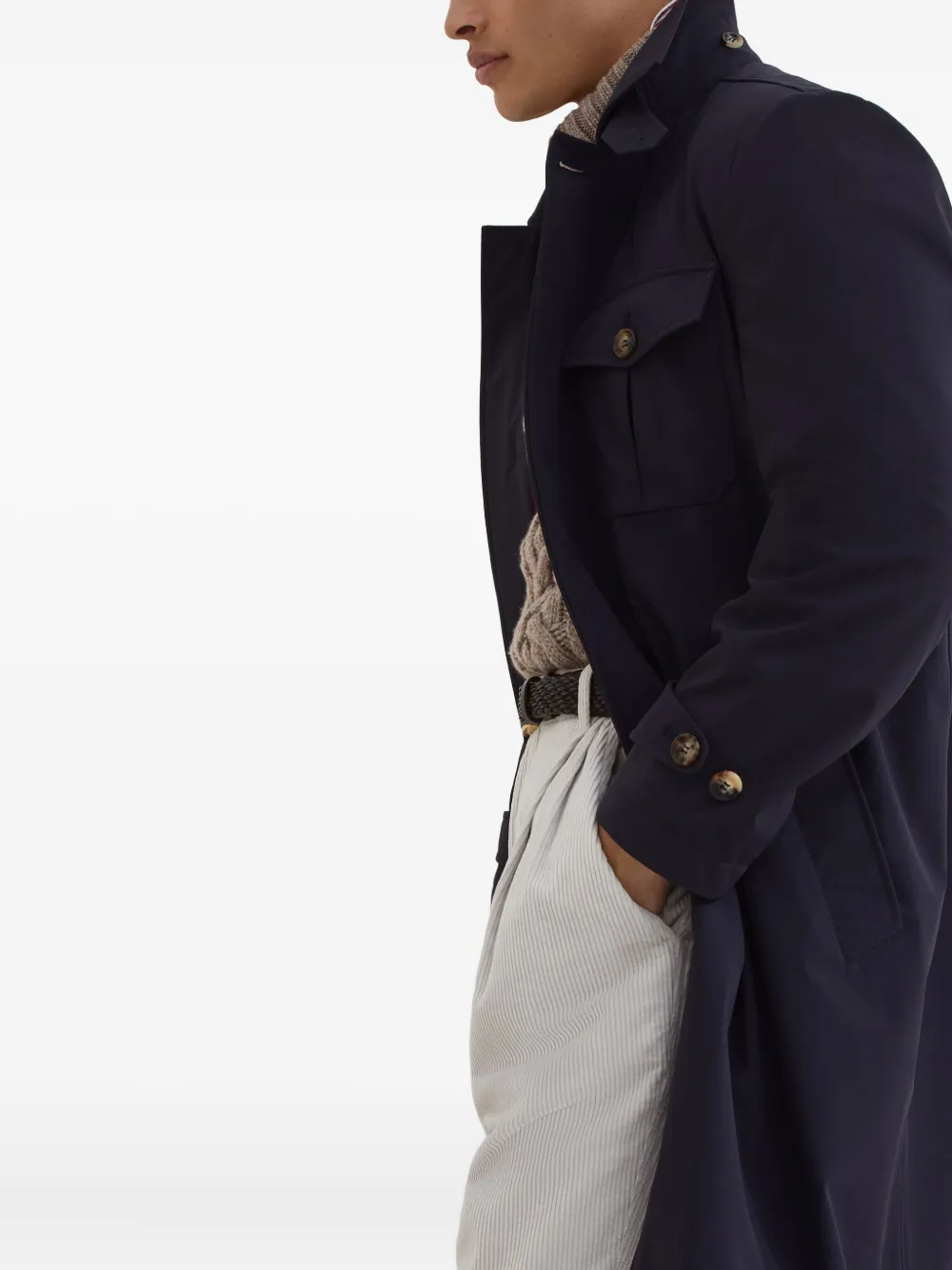 Brunello Cucinelli Redingote jas Blauw