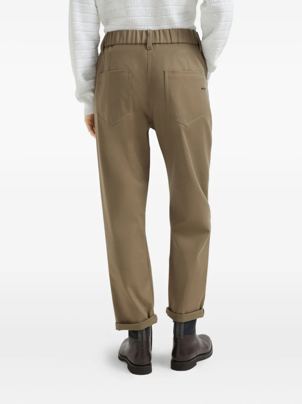 Brunello Cucinelli High waist broek Bruin