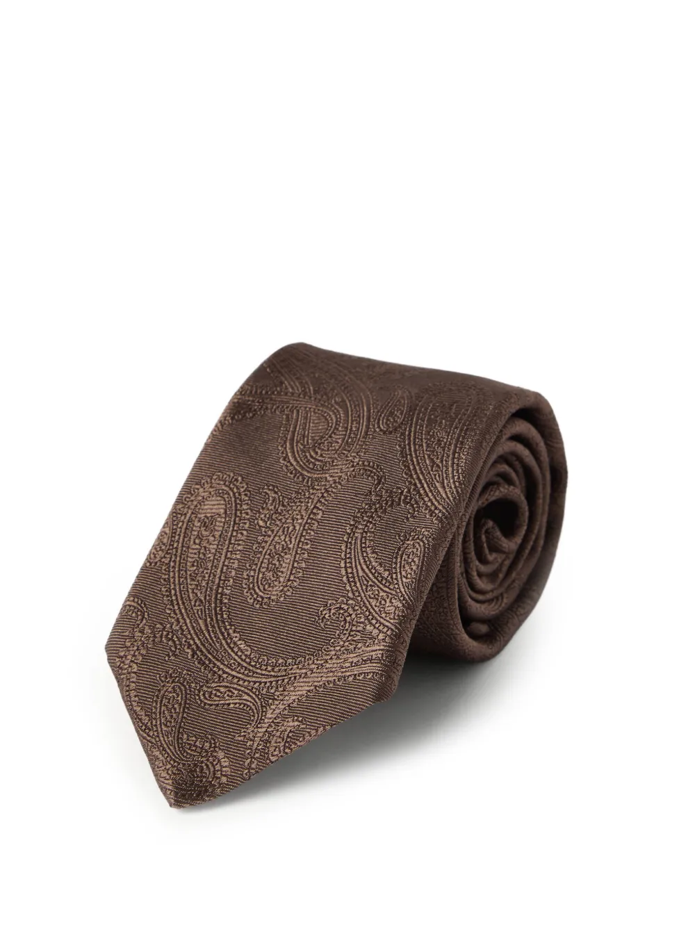 Brunello Cucinelli Stropdas met paisley-jacquard - Bruin