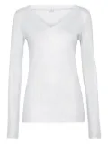 Brunello Cucinelli fine-ribbed T-shirt - Silver