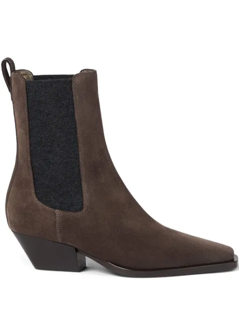 Brunello Cucinelli 50mm Monili-chain leather boots 
