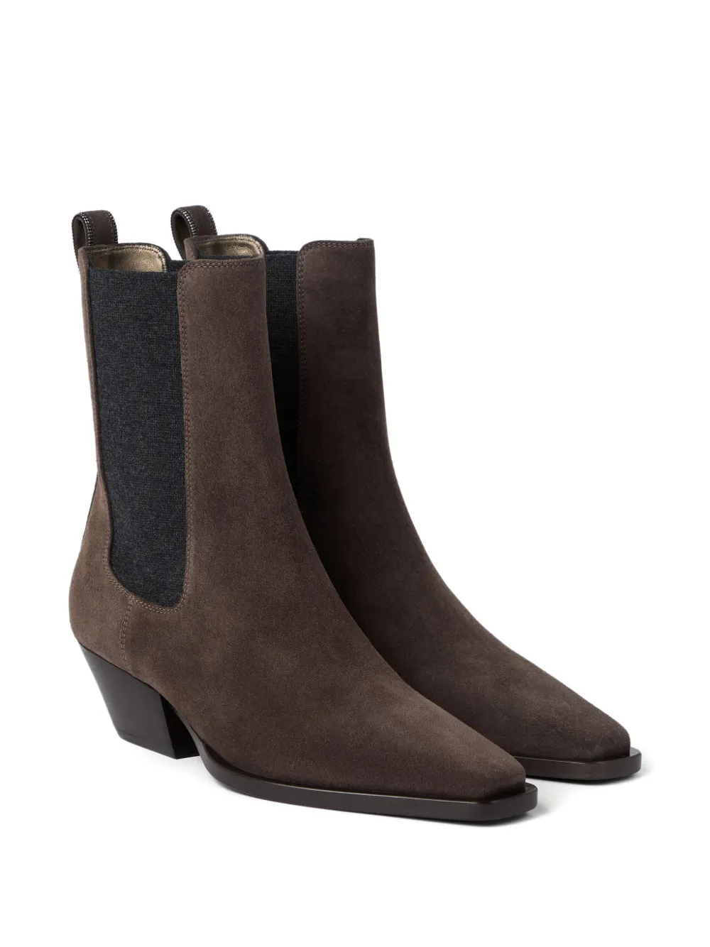 Brunello Cucinelli 50mm Monili-chain leather boots | Chelsea Boots | Image 2