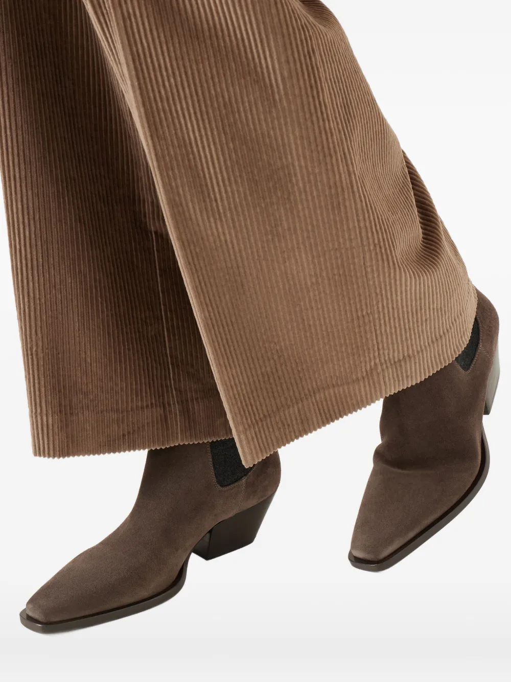 Brunello Cucinelli 50mm Monili-chain leather boots Brown