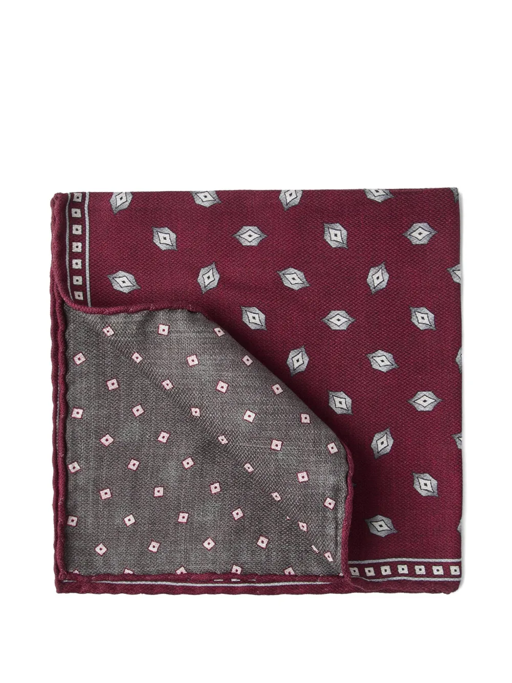 Brunello Cucinelli silk pocket square | Red | Image 1