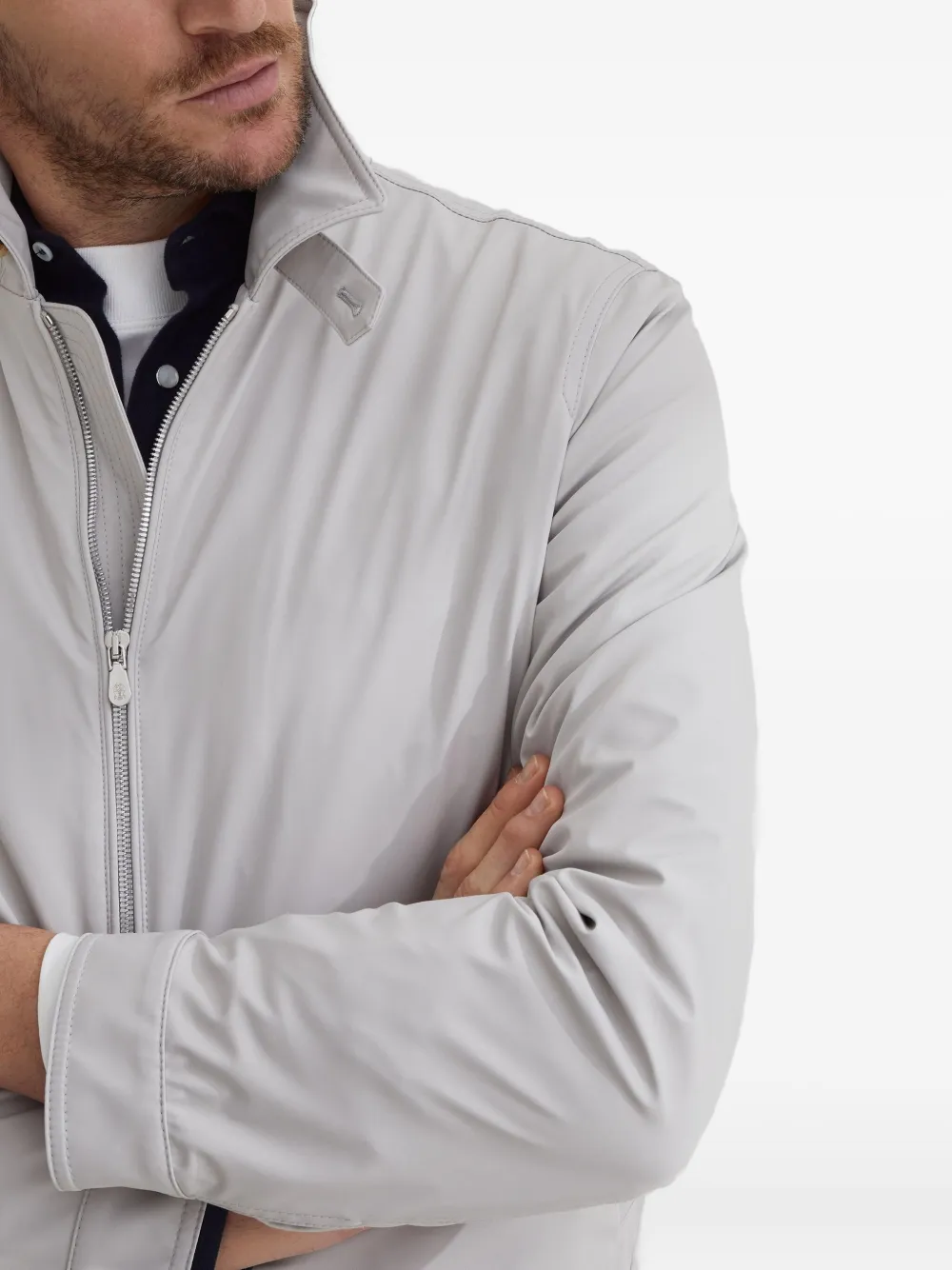Brunello Cucinelli zip-up bomber jacket Beige