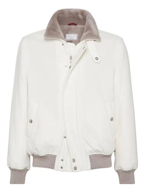 Brunello Cucinelli chamarra bomber de cachemira