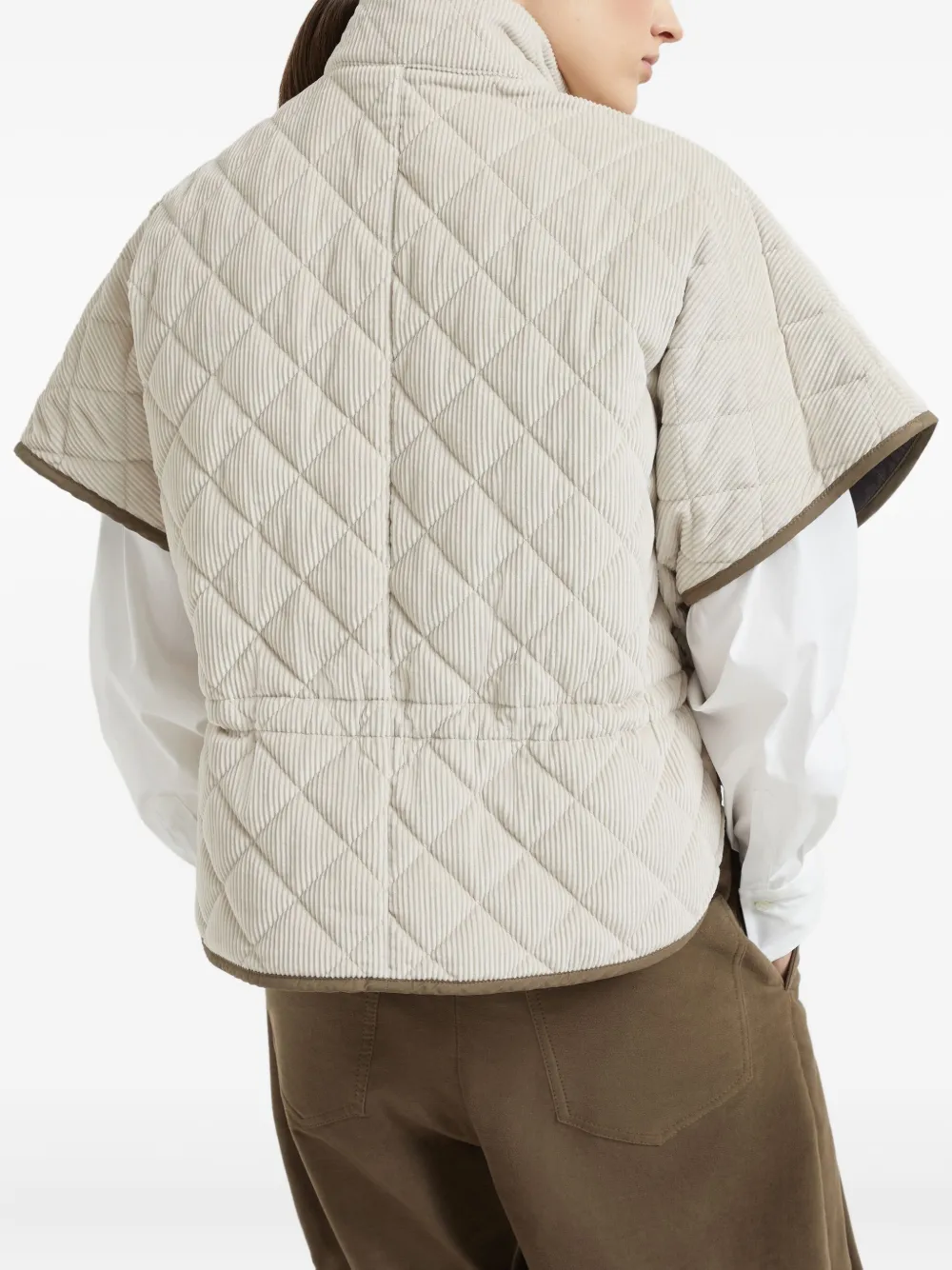 Brunello Cucinelli Gewatteerd jack Beige