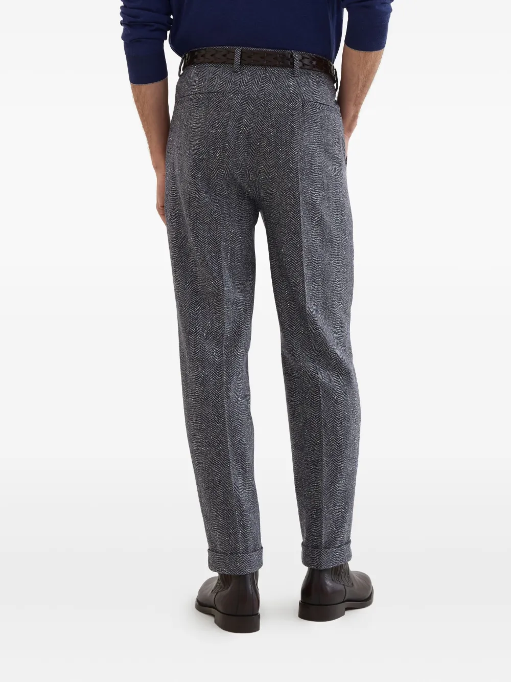 Brunello Cucinelli pleated tapered trousers Grijs