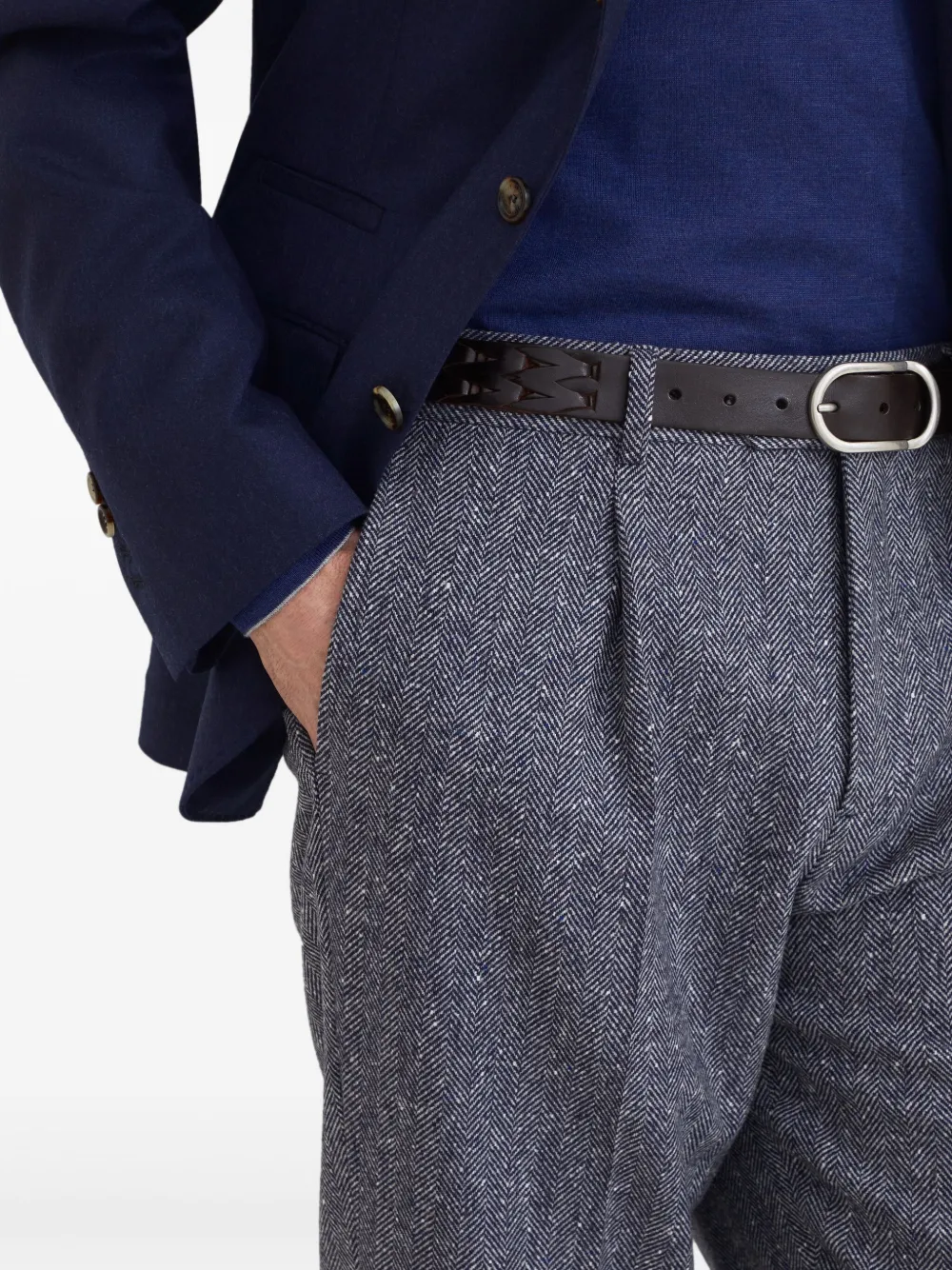 Brunello Cucinelli pleated tapered trousers Grijs