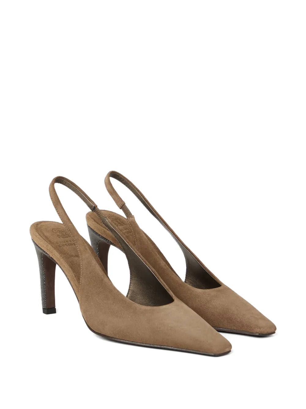 Brunello Cucinelli 80mm suede pumps Brown
