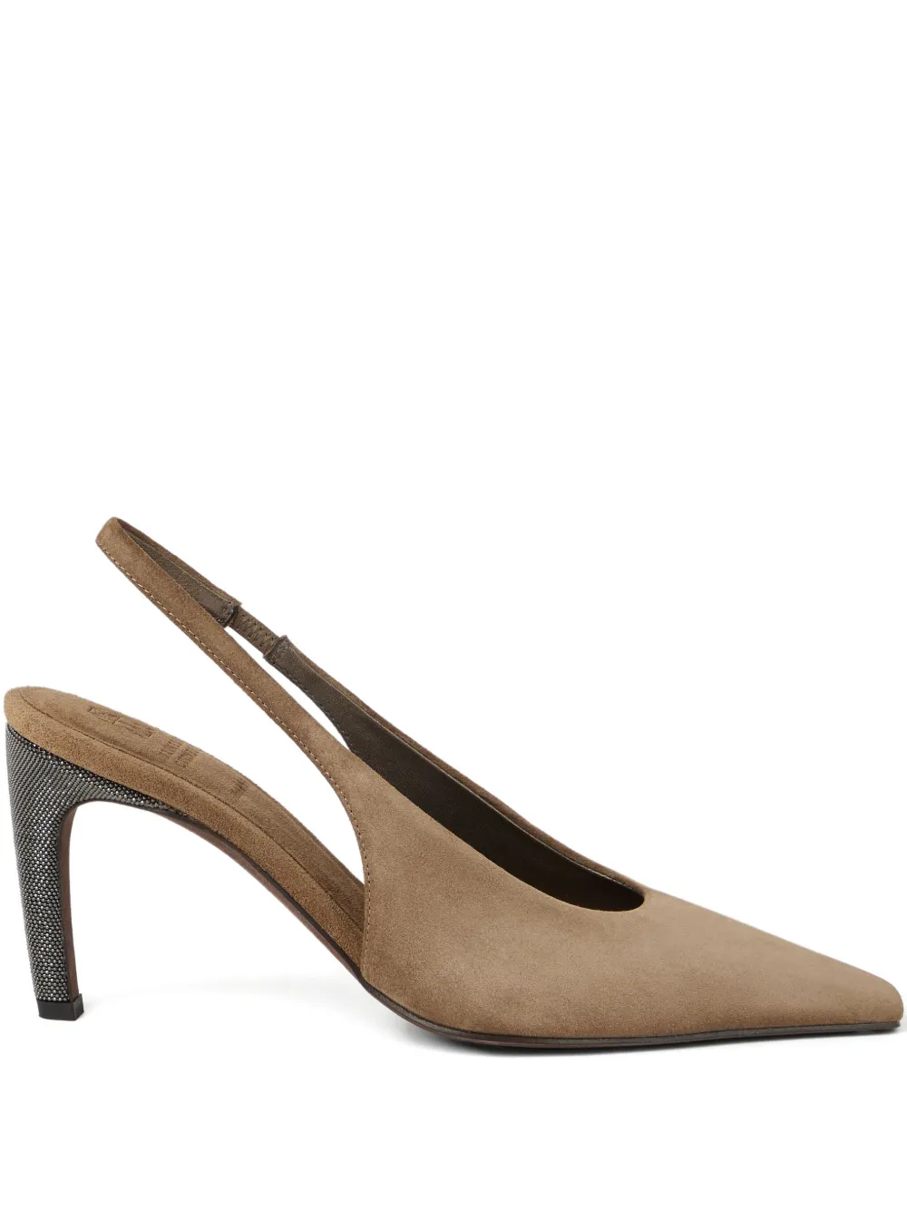 Brunello Cucinelli 80mm suede pumps Brown