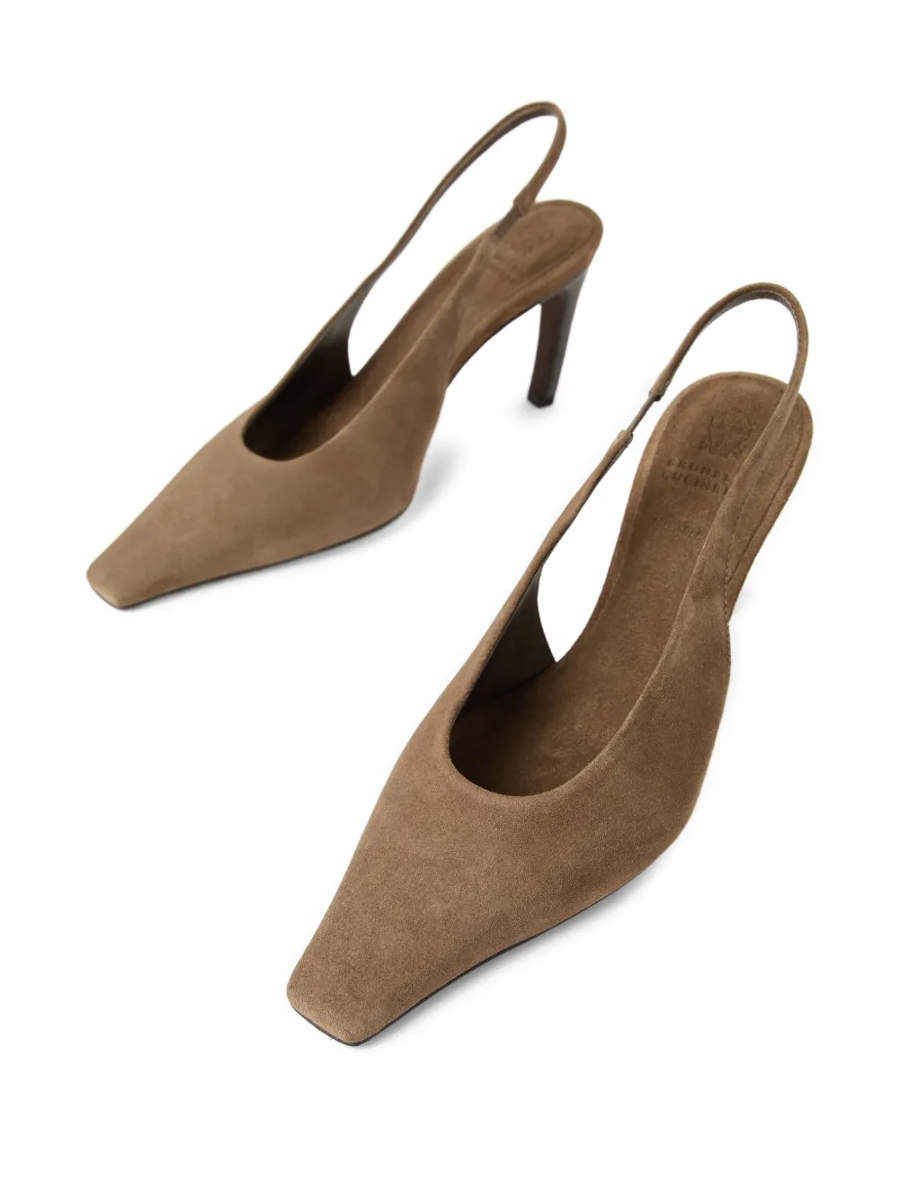 Brunello Cucinelli 80mm suede pumps Brown