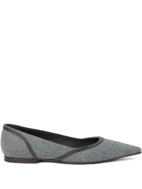Brunello Cucinelli flats de franela
