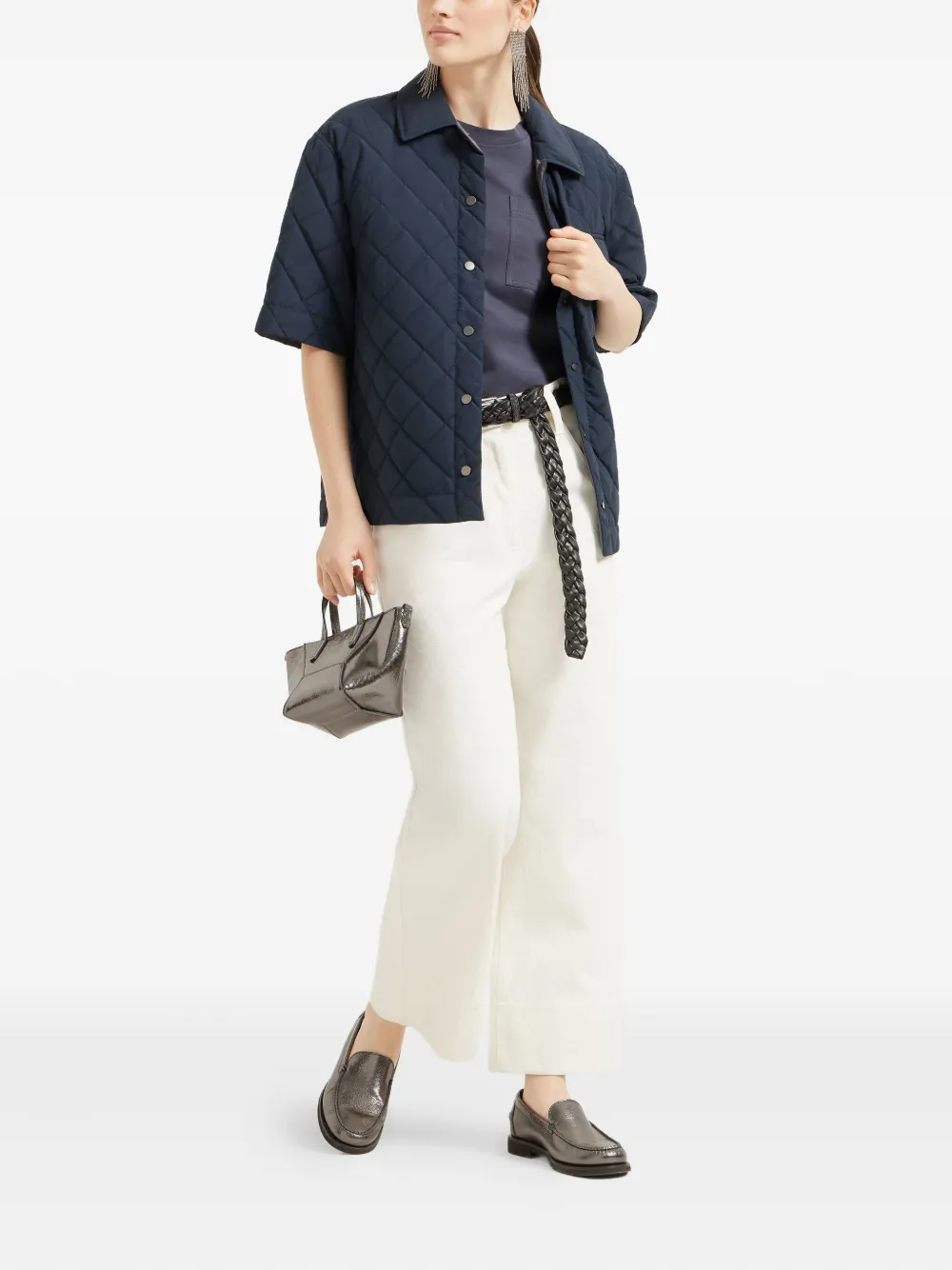 Brunello Cucinelli Jersey T-shirt Blauw