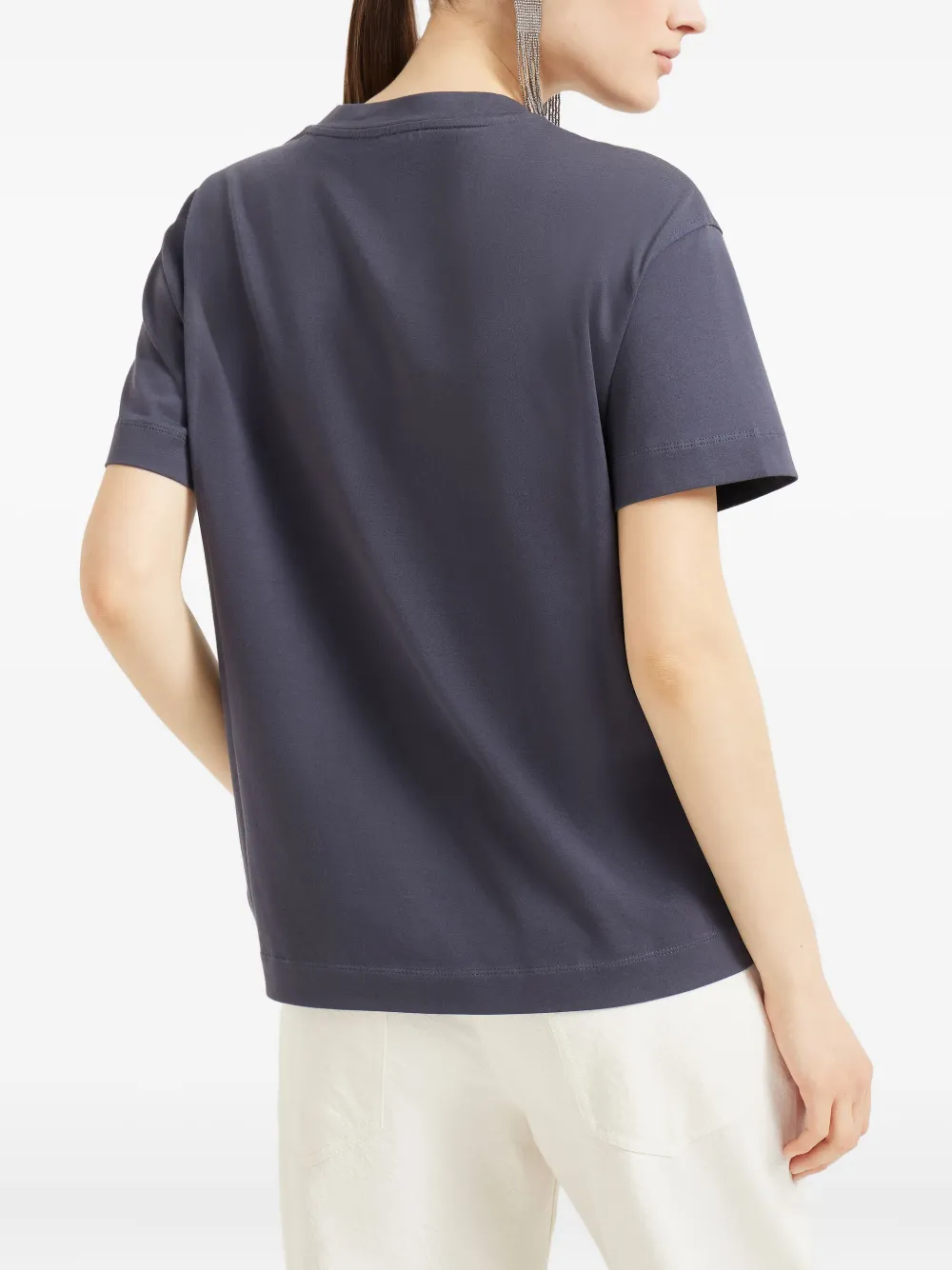 Brunello Cucinelli Jersey T-shirt Blauw