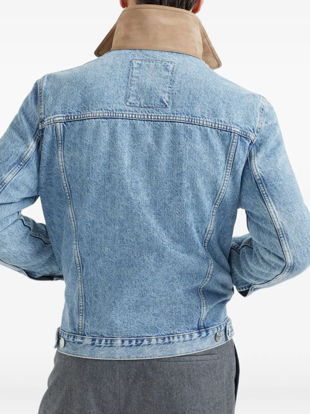 Brunello Cucinelli Denim jack Blauw
