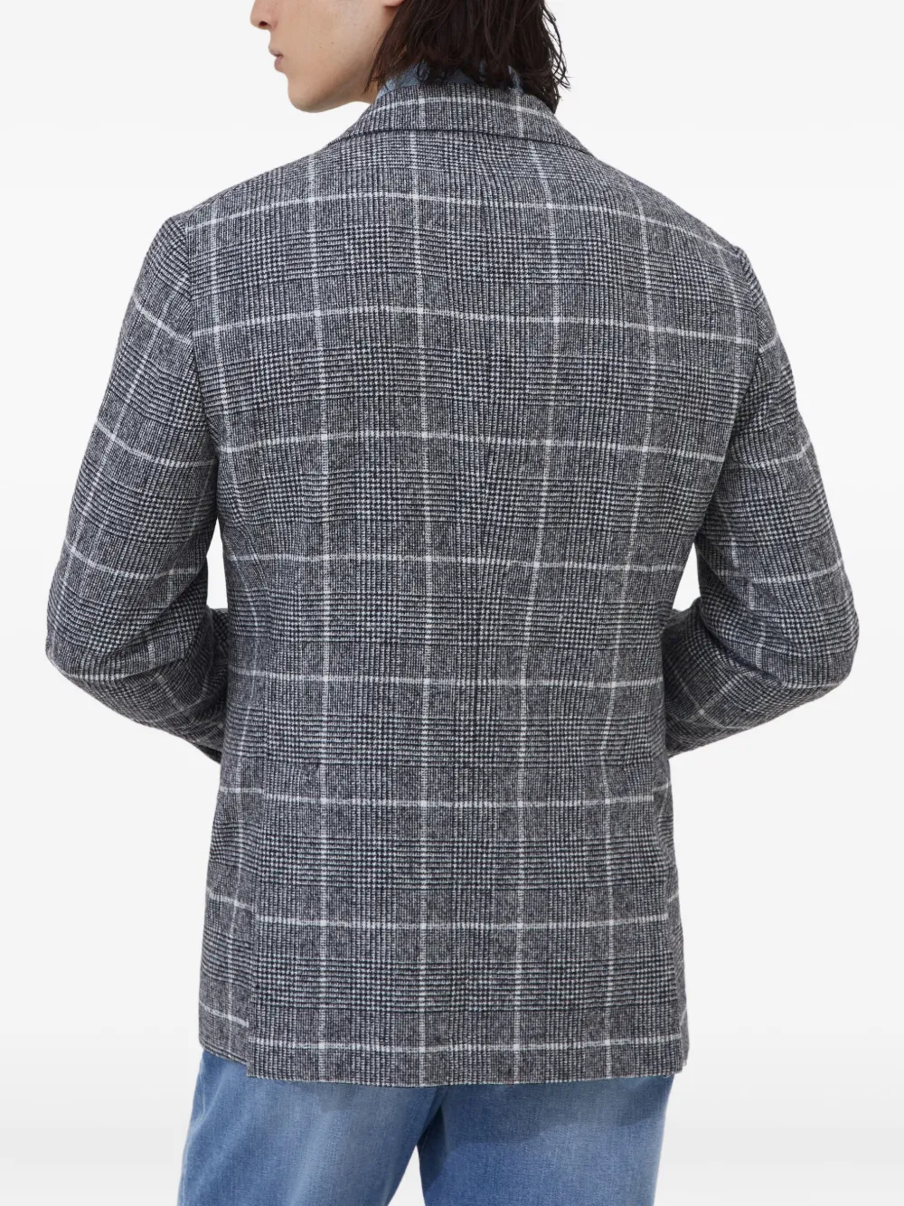 Brunello Cucinelli Blazer met enkele rij knopen Grijs